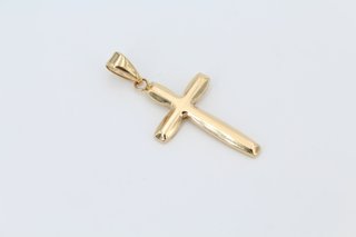 Colgante Cruz Lisa de Oro 18 Kilates.Ref:03-00256