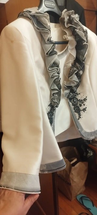 Conjunto Ceremonia Mujer Blanco y Negro