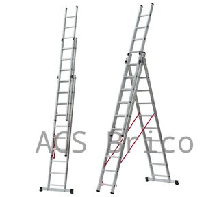 Escalera Aluminio Elite 3x7 - 2,04+2,04+2,04 Metros