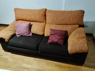 Sofá cama bicolor