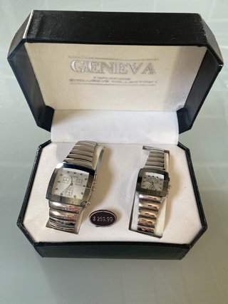 Set de 2 Relojes Geneva Plateados