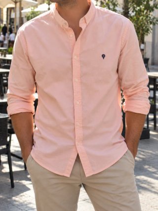 Camisa de hombre rosa