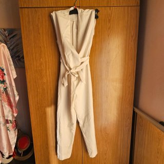 Mono Largo Blanco Stradivarius Talla L