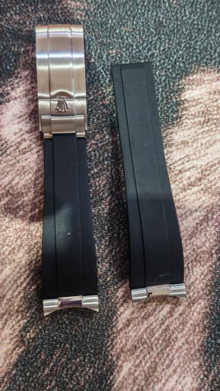 Correa de caucho Rolex 20mm negra