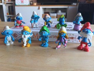 Lote 10 Figuras Articuladas Pitufos Jakks 2008-9
