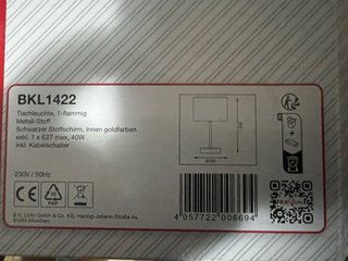 Lámpara de mesa B.K. Licht BKL1422
