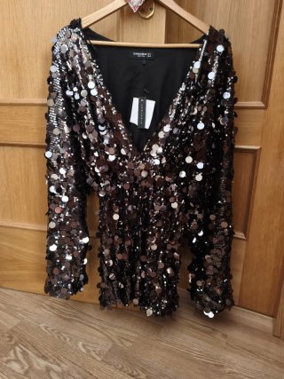 Vestido Lentejuelas Pull&Bear Talla S