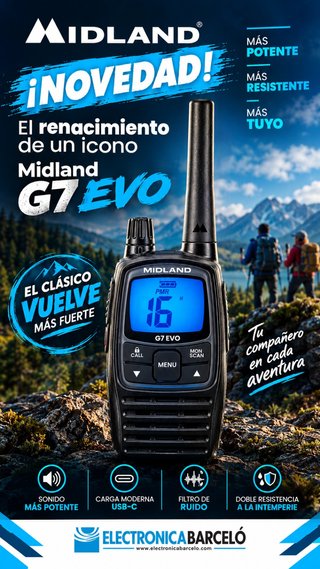 Pack 2 Walkie-Talkie Midland G7 EVO PMR446
