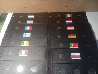 12 Fogli Marroni per Monete Euro 2003