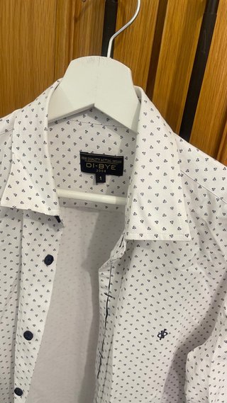 Camisa DI-BYE Blanca Estampada Talla M