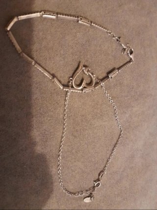 Pulsera de plata con colgante de corazón