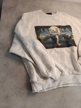 Sudadera Gris con Estampado