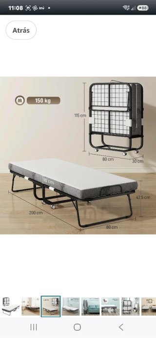 Cama Plegable 200x80 cm. Marca homcom.
