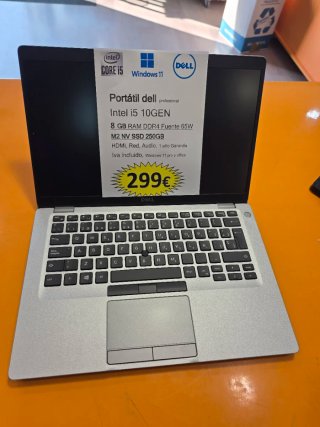 Portátil Dell i5 10Gen 8GB RAM 256GB SSD