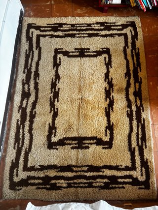 Tappeto vintage con pelo lungo