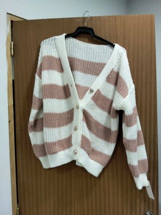 Chaqueta de punto a rayas