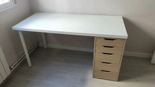 Escritorio IKEA LINNMON con Cajonera Alex