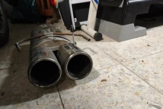 Tubo de escape doble para Opel