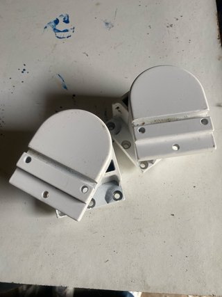 2 Bisagras Pivotantes Blancas