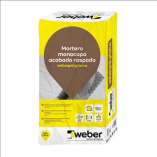 90 Sacos Mortero Monocapa Weber color GRAFITO