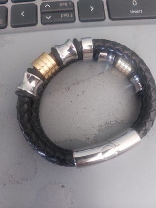 Braccialetto Fort Tempus in pelle intrecciata