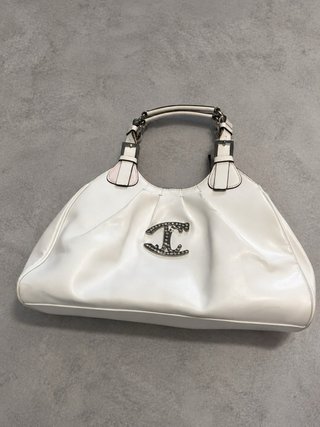 Bolso Just Cavalli Original Y2K Blanco strass