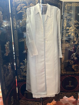 Vestido de fiesta largo azul palido