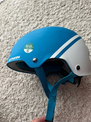 Casco Bici Infantil Btwin Azul Talla S