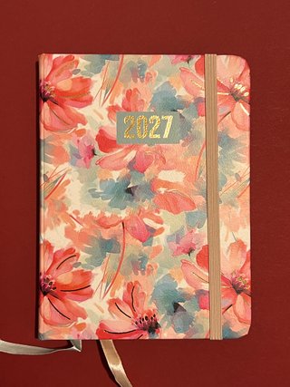 Agenda 2027 Tascabile con Motivo Floreale