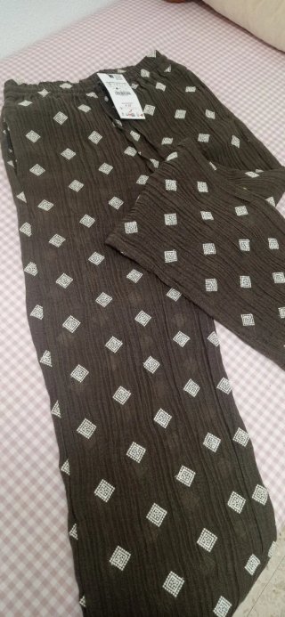 Pantalón Bordado Zara Talla S