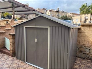 Caseta de Jardín de Aluminio Gris