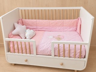 Cuna IKEA MYLLRA Blanca y Madera