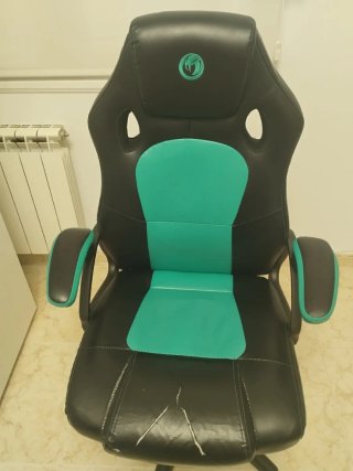 Silla Gaming Negra y Turquesa