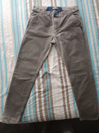 Pantalón Tejano hombre Marrón Talla XL