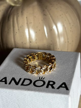 Anillo Pandora Tejido Cubano Pavé