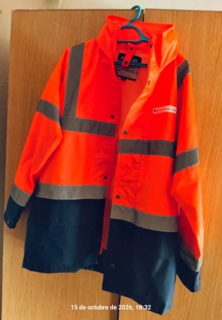Parka de trabajo Portwest naranja y azul