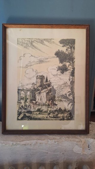 Quadro con disegno a matita