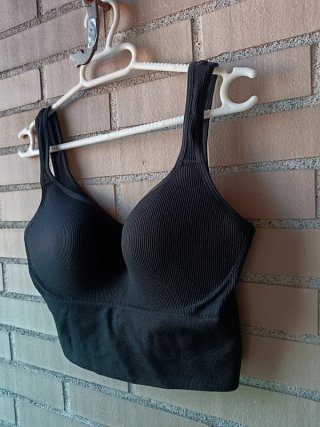 Crop Top Negro Push Up relleno ACOLCHADO, NUEVO