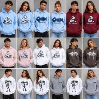 Sudaderas con capucha de diversos diseños.