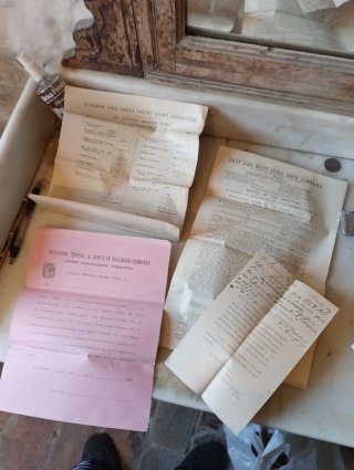 Lote de 4 Documentos Históricos ferrocarril 1895