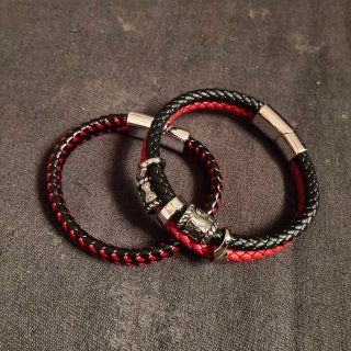 Set de 2 Pulseras Hombre Trenzadas