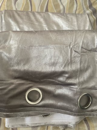 2 dos Cortinas de Terciopelo Gris