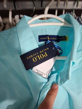 Camisa Ralph Lauren Turquesa Talla XL
