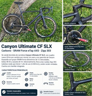 Bicicleta carbono Canyon Ultimate CF SLX nueva