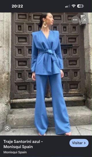 Traje de mujer Monisqui azul – Talla XL – Con etiq