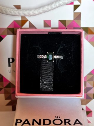 Anillo Pandora con Circonita Verde