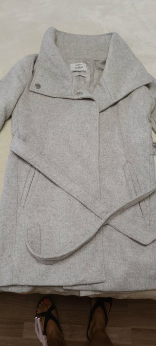 Chaqueta de paño gris Bershka