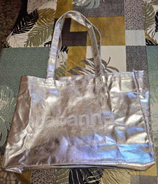 Bolso Tote Rabanne Plateado