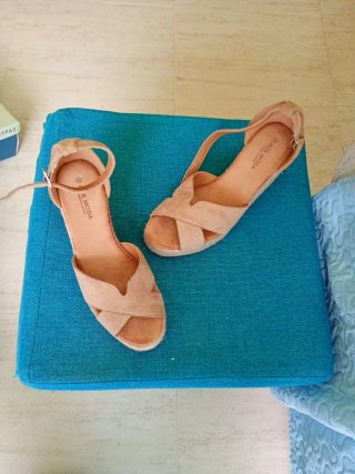 Sandalias de cuña Alta Moda beige Talla 38