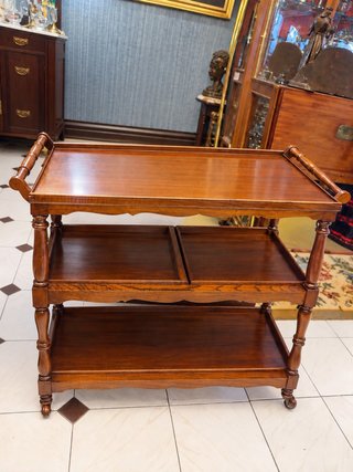 Camarera Vintage de Madera y 3 bandejas extraibles